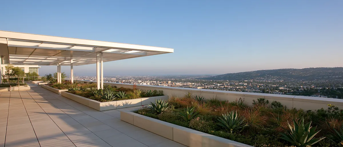 Typology study: shared rooftop terrace on a new apartment building.